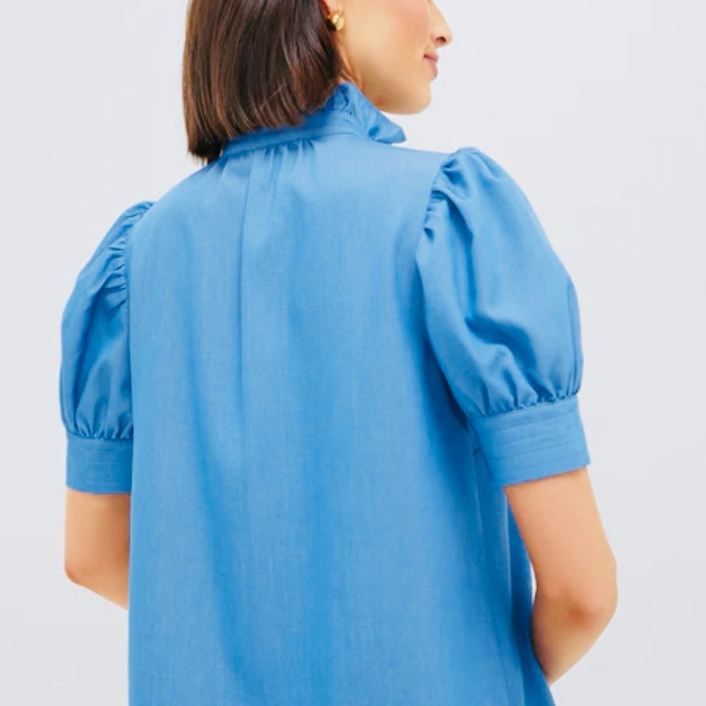 Tuckernuck HYACINTH HOUSE
Chambray & White Embroidery Louisa Blouse XL -like new - Picture 3 of 6